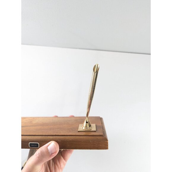 Vintage SHEAFFER wooden double ballpoint pen stand with 2 replacement - Picture 9 of 10